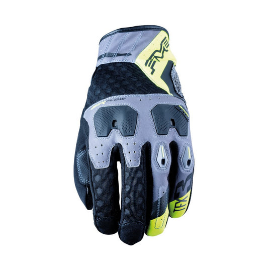 Guantes Moto Five TFX3 Airflow Gris/Amarillo Fluor - URA Moto