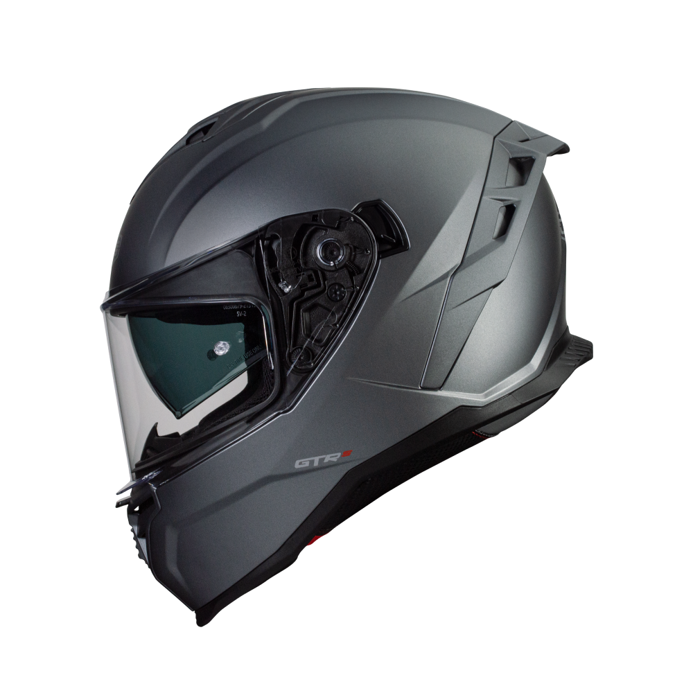 Casco moto Integral CMS GTRS Titanium Mate - URA Moto