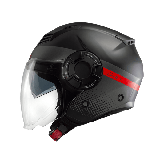 Casco moto Jet CMS 2.0 S-Jet Quartz Red - URA Moto