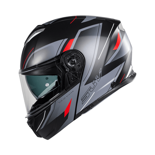 Casco Modular CMS SUV MILLE RED MT – Gráfica Deportiva, Visor Solar, ECE 22.06 y Máximo Confort Touring