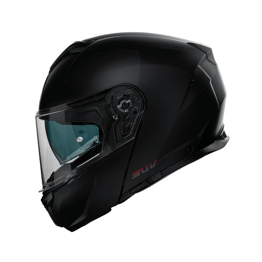 Casco Modular Adventure CMS SUV PLAIN ADV BLACK – Híbrido Trail con Visera Superior, Visor Solar Integrado y Homologación ECE 22.06