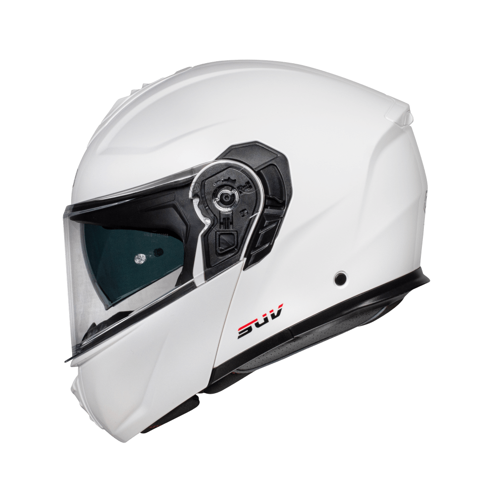 Casco moto Modular CMS SUV Plain Artic White - URA Moto