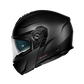 Casco Modular CMS SUV PLAIN BLACK – Abatible Negro Brillante con Visor Solar, Confort Touring y ECE 22.06