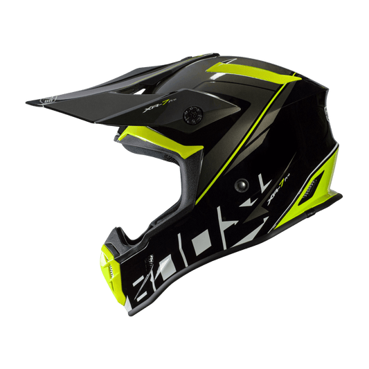 Casco moto Cross  CMS XR-7 PRO BOOST Yellow Reflex - URA Moto