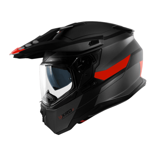 Casco Integral CMS XRDS 2.0 RIDGE RED MT – Deportivo Rojo Mate con Visor Solar y ECE 22.06