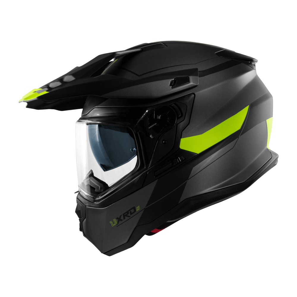 Casco moto Integral CMS XRDS 2.0 Ridge Yellow Reflex - URA Moto