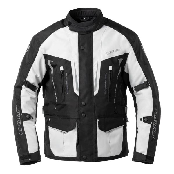 Chaqueta Moto Invictus Aquiles 2.0 Gris Unisex - Cordura Tres Cuartos - URA Moto