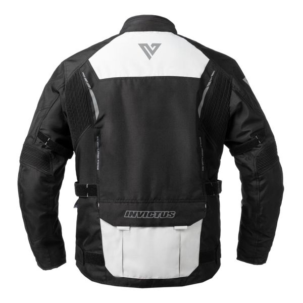 Chaqueta Moto Invictus Aquiles 2.0 Gris Unisex - Cordura Tres Cuartos - URA Moto