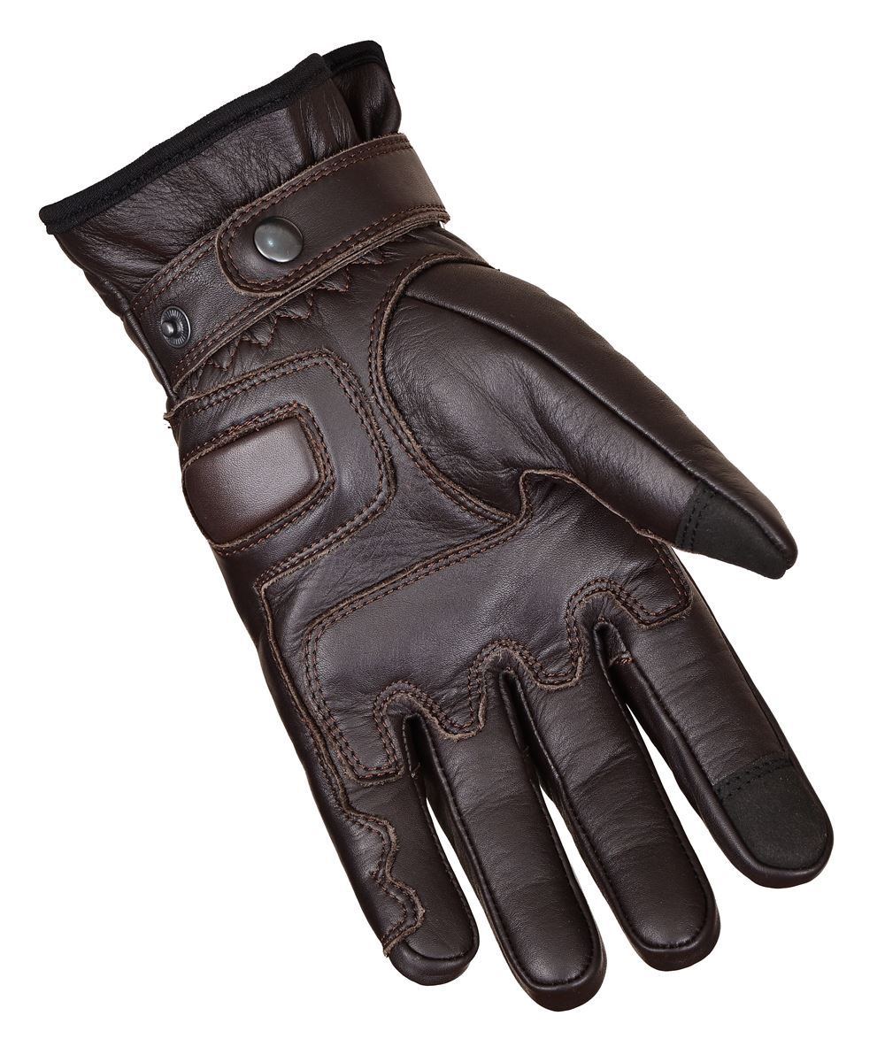 Guantes Moto Invictus Cuero El Bravo Marrón - URA Moto