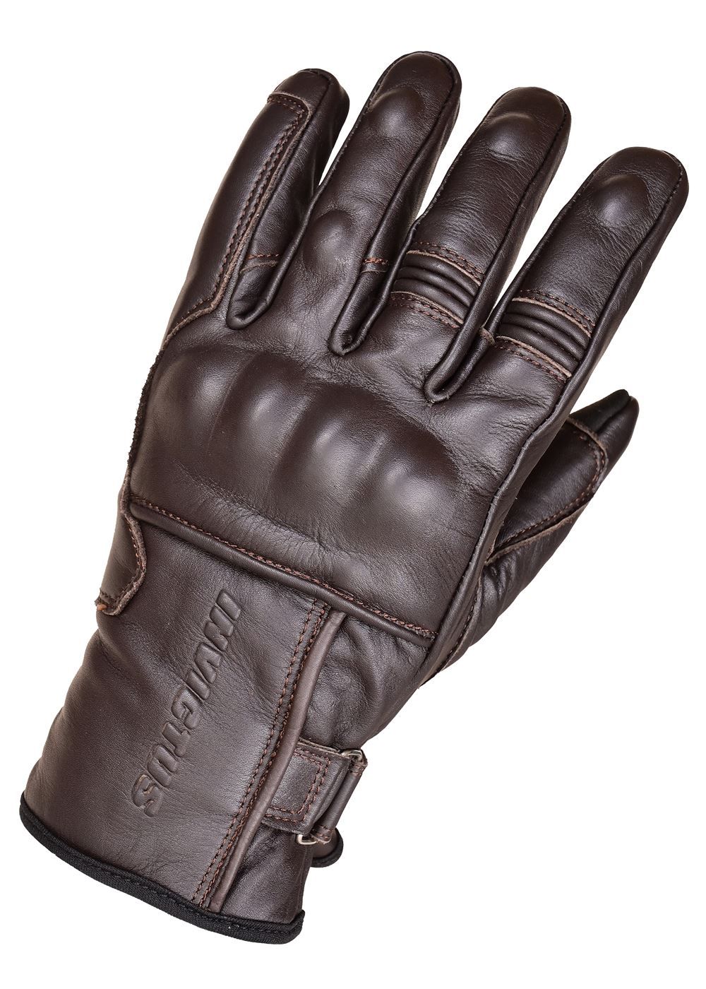 Guantes Moto Invictus Cuero El Bravo Marrón - URA Moto