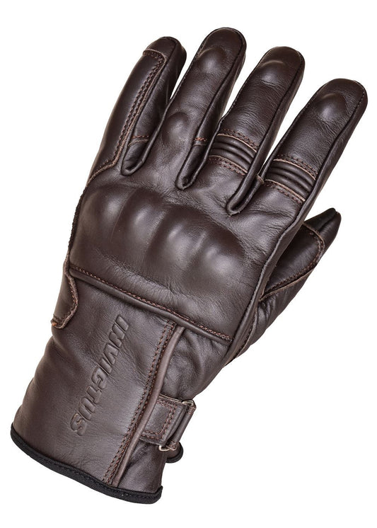 Guantes Moto Invictus Cuero El Bravo Marrón - URA Moto