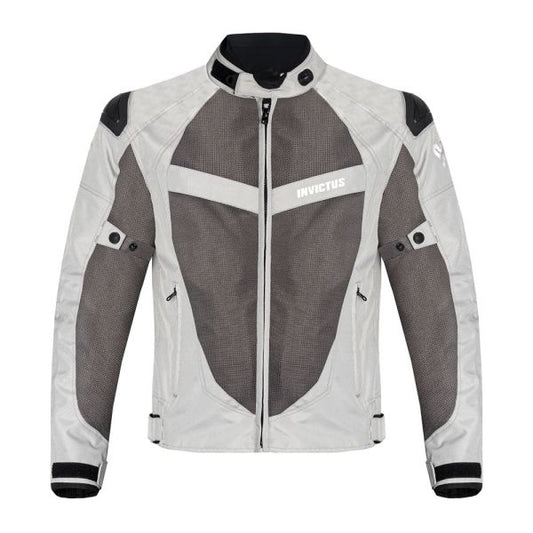 Chaqueta Verano Invictus Icaro White Unisex - Mesh 3-en-1 - URA Moto