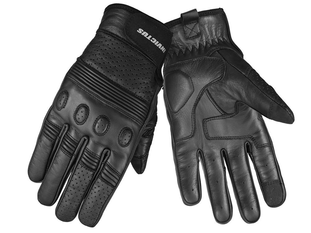 Guantes Moto Invictus de Cuero Perforado El Rebelde - URA Moto