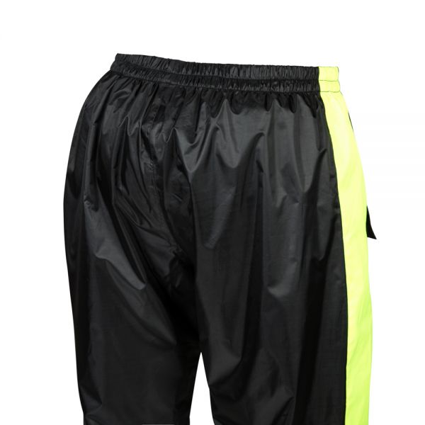 Traje Agua Dos Piezas Negro-Fluor con Reflectante - URA Moto
