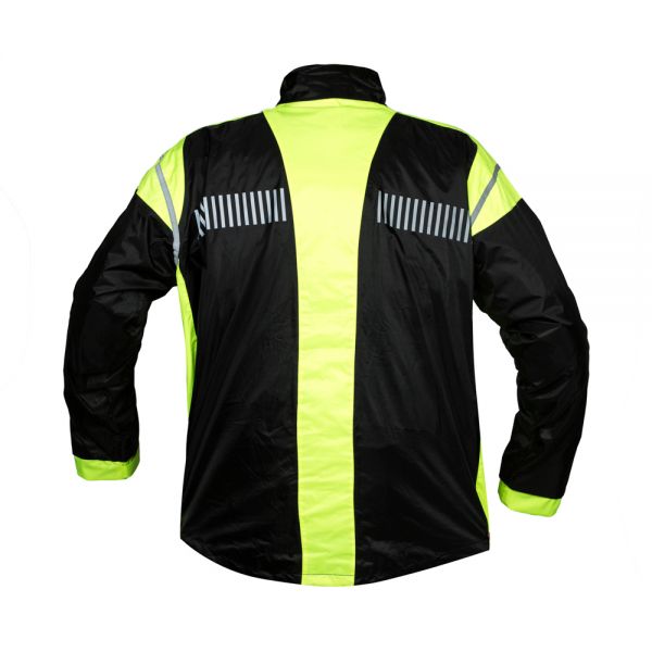 Traje Agua Dos Piezas Negro-Fluor con Reflectante - URA Moto