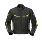 Chaqueta Verano Touring Rainers Jerez 2 NF Negro-Fluor CE Nivel A - Malla Transpirable, Protectores CE Nivel 2