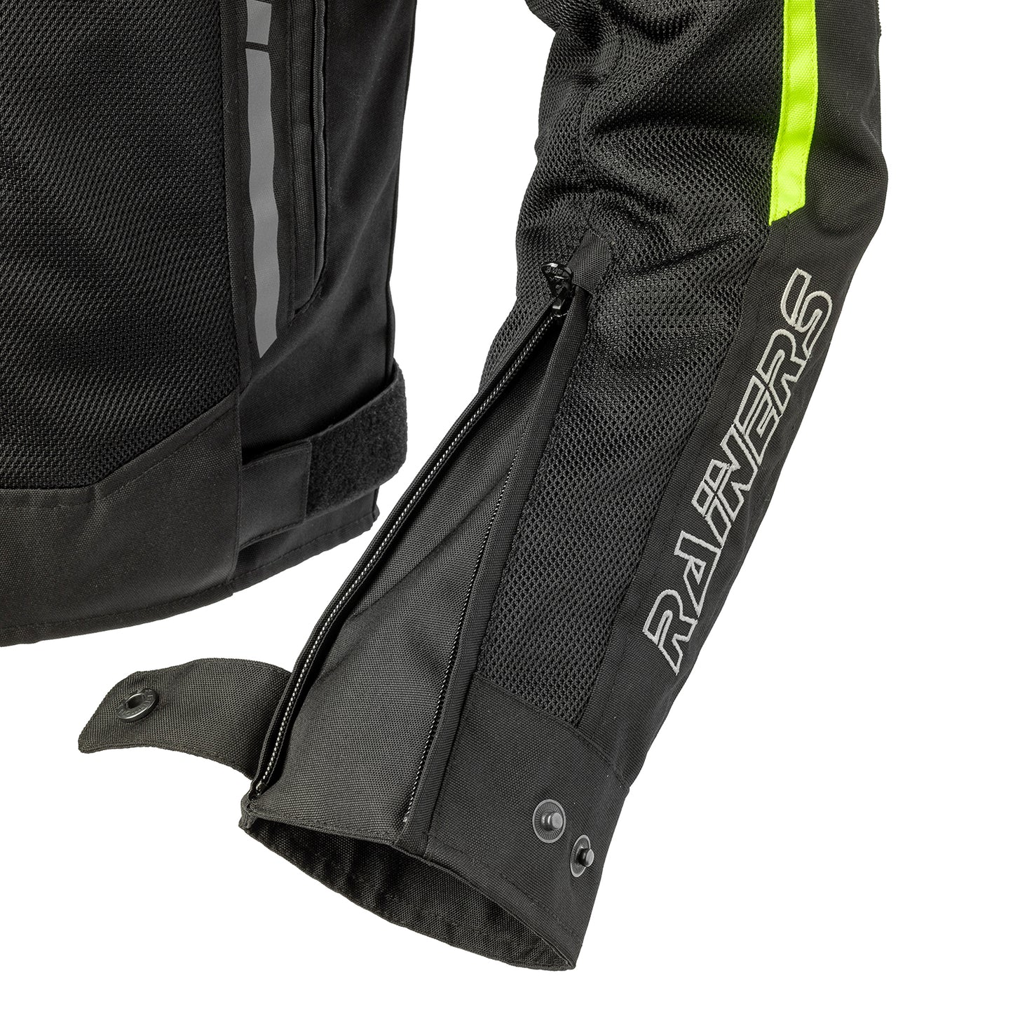 Chaqueta Verano Touring Rainers Jerez 2 NF Negro-Fluor CE Nivel A - Malla Transpirable, Protectores CE Nivel 2