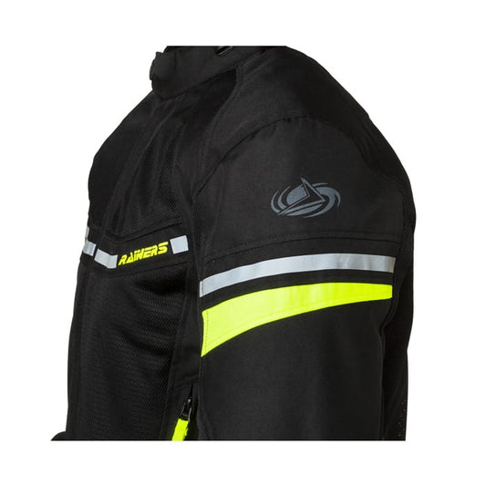 Chaqueta Moto Verano Cordura Rainers Jerez Negra-Fluor - URA Moto