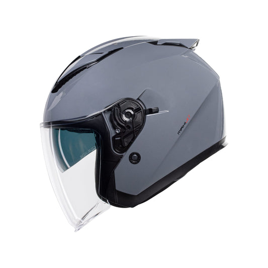 Casco Jet CMS MAXI JET PLAIN NARDO GREY – Diseño Urbano de Tendencia, Pantalla Larga, Visor Solar y ECE 22.06