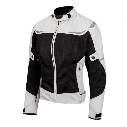 Chaqueta Cordura Moto Moore Bahia Mujer Gris y Negro - URA Moto