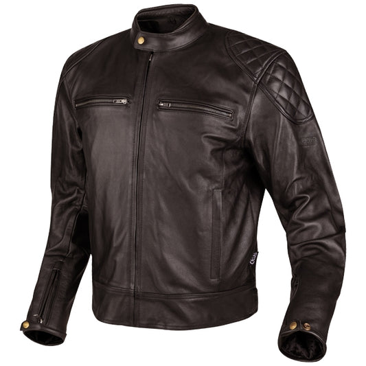 Chaqueta Moto Cuero Moore Race 2 Marrón - URA Moto