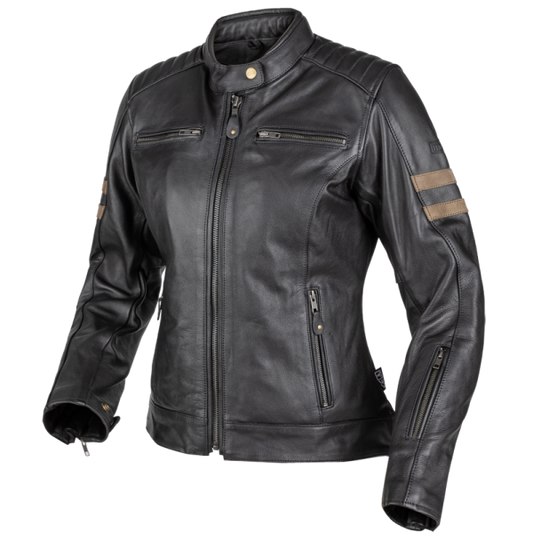 Chaqueta Moto Cuero Moore Legend Mujer Negro - URA Moto