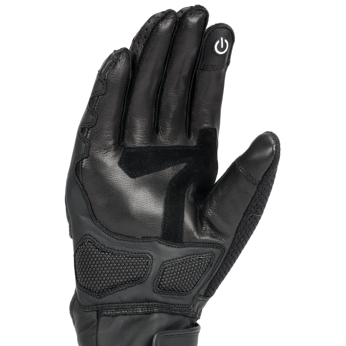 Guante Moto Verano SPRING Negro CE Nivel 1 Rainers Sports | Ventilado Piel Táctil Homologado