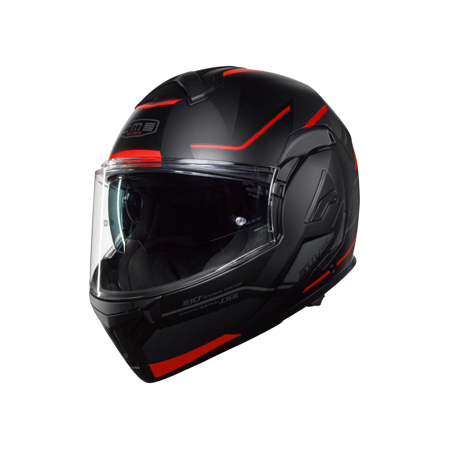Casco Modular CMS SUV GT TOURING PRO RED MT – Abatible con Visor Solar, ECE 22.06 y Confort Touring