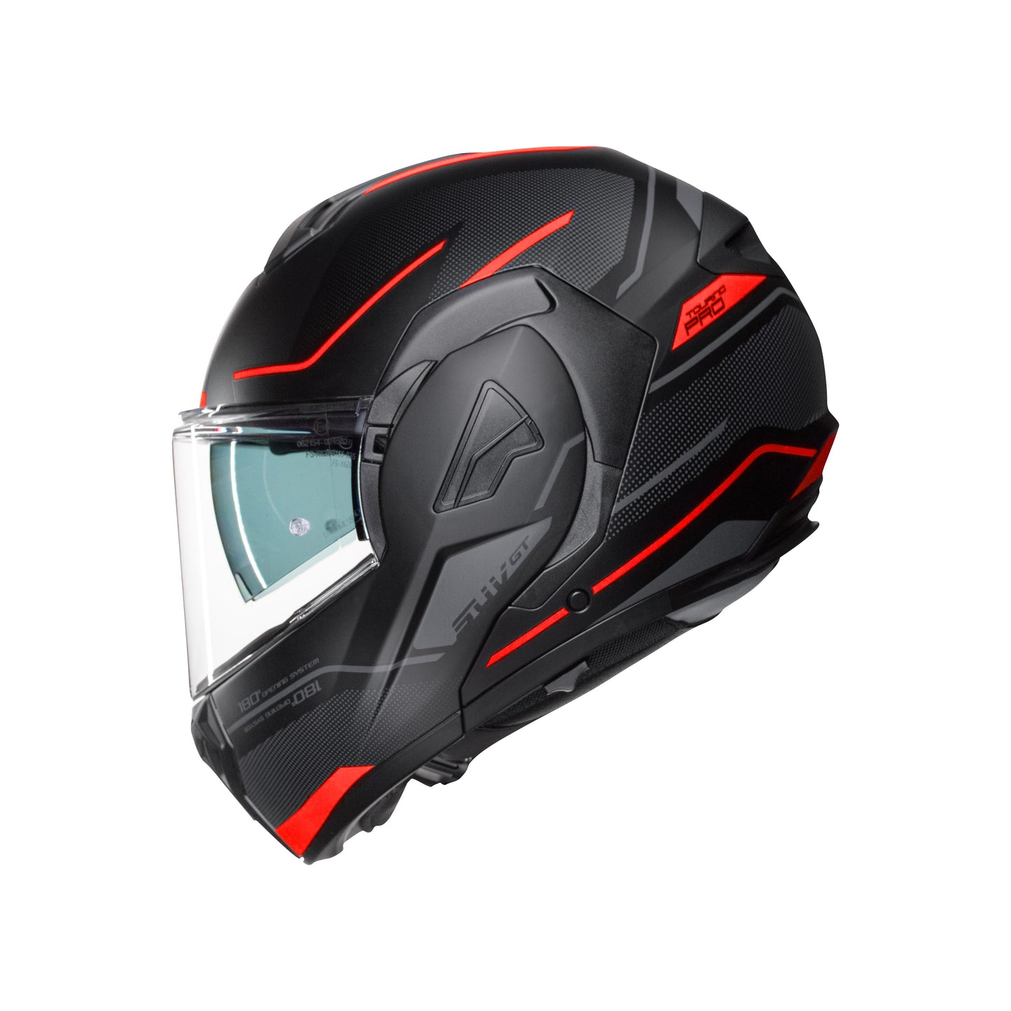 Casco Modular CMS SUV GT TOURING PRO RED MT – Abatible con Visor Solar, ECE 22.06 y Confort Touring