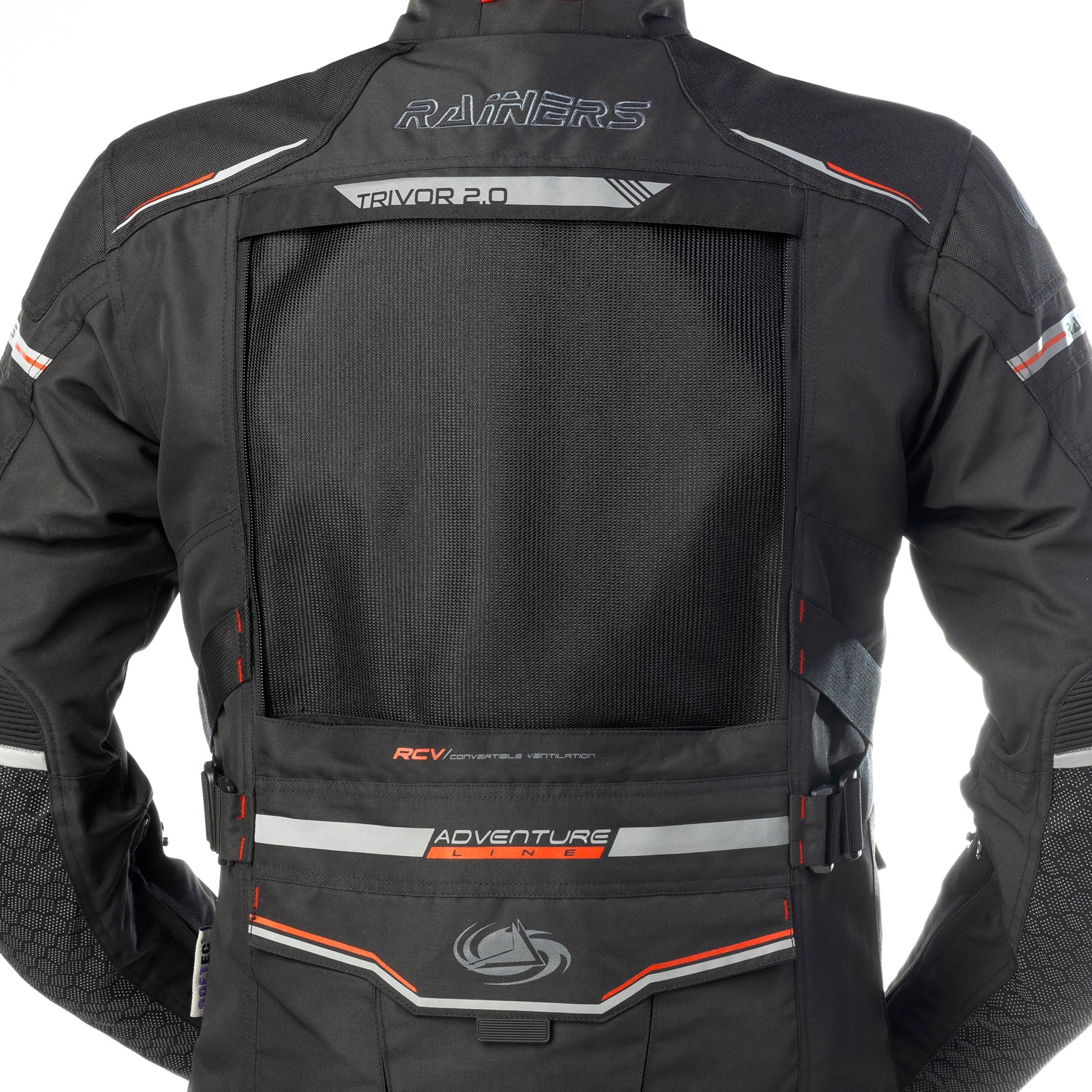 Chaqueta moto 4 Estaciones Adventure Rainers TRIVOR-N negra - URA Moto