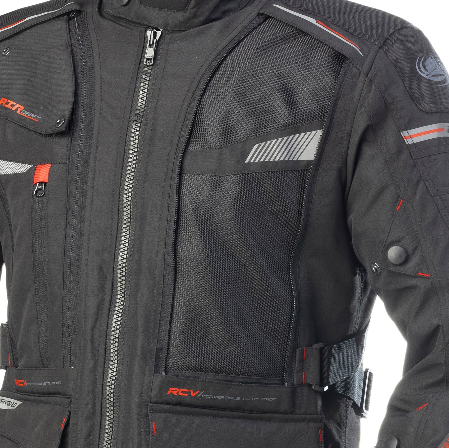 Chaqueta moto 4 Estaciones Adventure Rainers TRIVOR-N negra - URA Moto