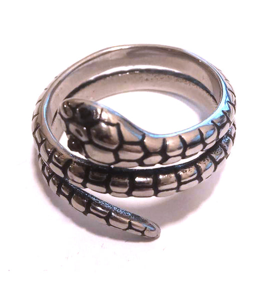 Anillo Acero Serpiente