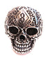 Anillo Acero Calavera Diamantes 8 - URA Moto