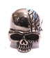 Anillo Acero Calavera Cicatrices Frontal-Lateral - URA Moto