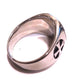 Anillo Acero Sello Cruz Templaria Redonda Cruz Lateral - URA Moto