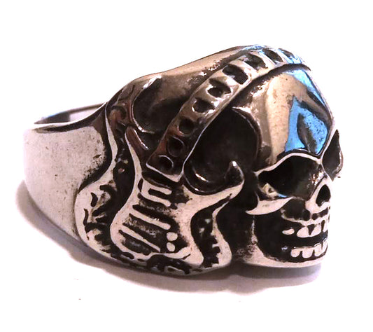 Anillo Acero Calavera Guitarra - URA Moto