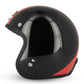 Casco Moto Gasoline Jet Café Racer S250 Negro- Rojo-Blanco Brillante - URA Moto