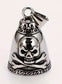 Campana Motera Calavera Tibias Cruzadas - Amuleto de Protección Biker