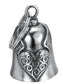 Campana Motera Corazón con Alas - Amuleto de Protección Biker