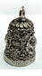 Campana Motera Calavera con Círculo de Cadena y Grabados - Amuleto de Protección
