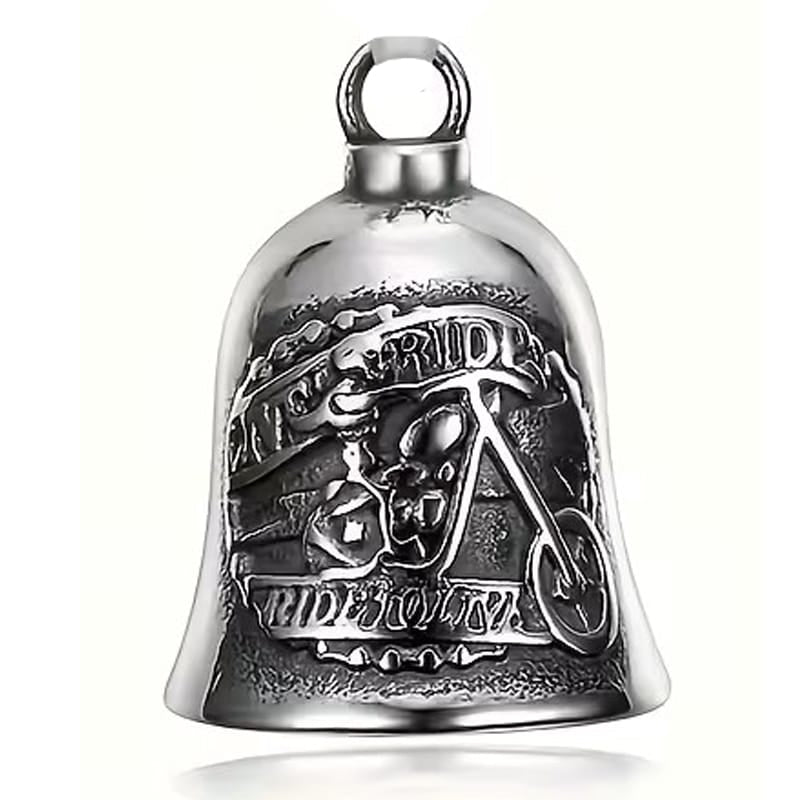 Campana Motera Live to Ride, Ride to Live - Amuleto de Protección Biker