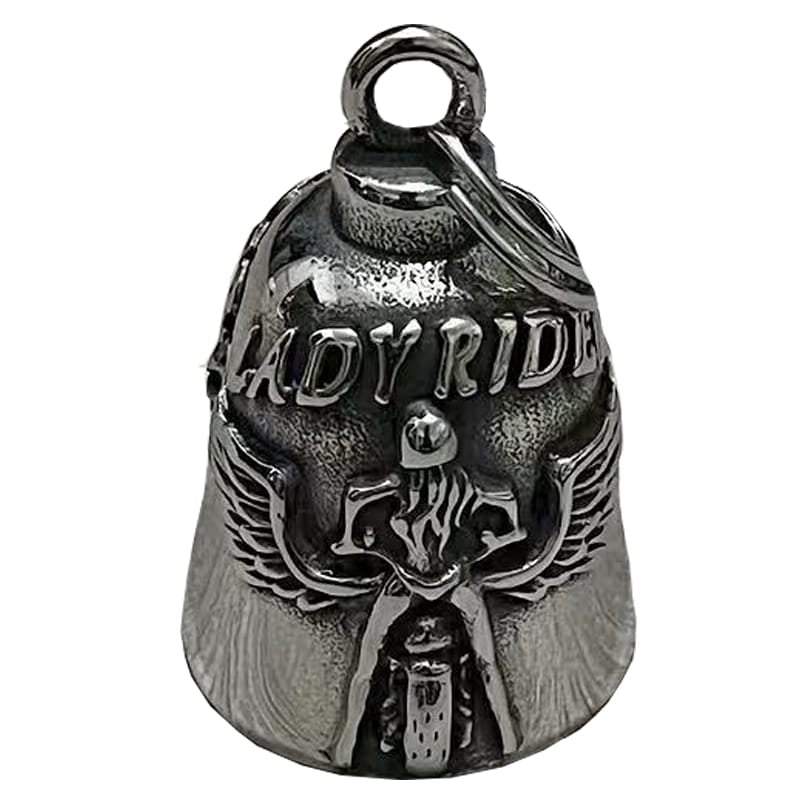Campana Motera Lady Biker Alas - Amuleto de Protección