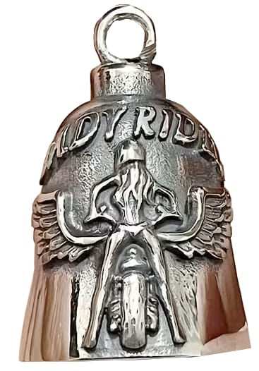 Campana Motera Lady Biker Alas - Amuleto de Protección