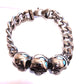 Pulsera Acero Tres Calaveras Sonrientes - URA Moto