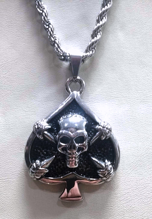 Colgante Acero con Cadena Pica Calavera