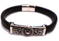 Pulsera Acero Piel Placa Celta Lobo - URA Moto