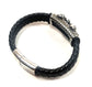 Pulsera Acero Cuero Araña 20.5cm
