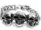 Pulsera Acero Tres Calaveras Sonrientes - URA Moto