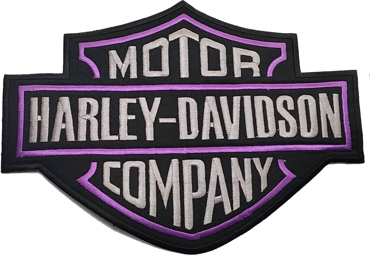 Parche Bordado Harley Davidson Lila - URA Moto