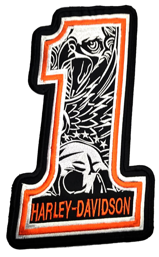Parche bordado con logotipo de Harley Davidson (tamaño grande) para planchar